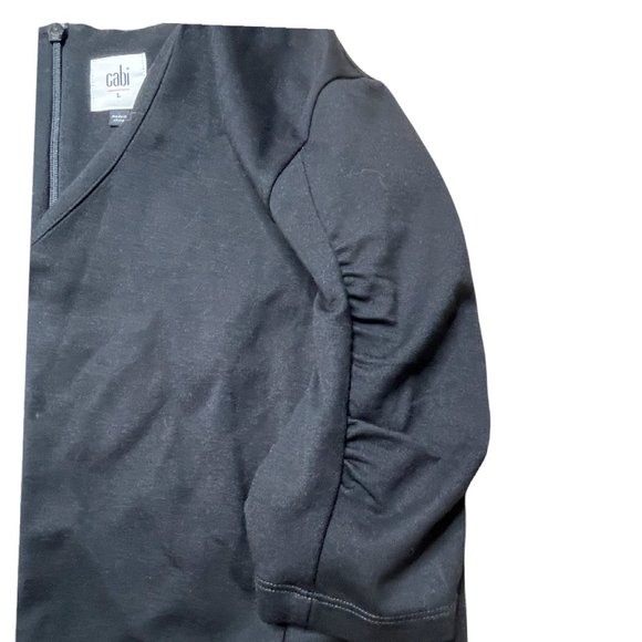 CAbi Dress Large Womens Little Black Dress Short Sleeve Party Cocktail L V Neck - Picture 11 of 12